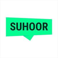 Suhoor Essentials Tips and Tricks for a Healthy Ramadan. Green Vector Callout Banner