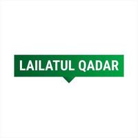 Lailatul Qadr Dark Green Vector Callout Banner with Information on the Night of Power in Ramadan