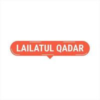 Lailatul Qadr Red Vector Callout Banner with Information on the Night of Power in Ramadan