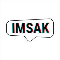 IMSAK Reminder White Vector Callout Banner to Help You Start Your Fast on Time