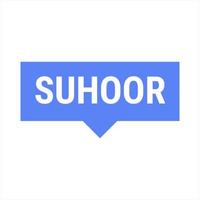 Suhoor Essentials Tips and Tricks for a Healthy Ramadan. Blue Vector Callout Banner