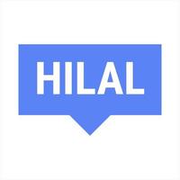 Hilal Sighting Blue Vector Callout Banner with Information on the Crescent Moon
