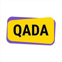 Qada Yellow Vector Callout Banner with Information on Making Up Missed Fast Days