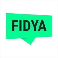 Fidya Green Vector Callout Banner with Information on Donations and Seclusion During Ramadan