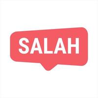 Salah Red Vector Callout Banner with Information on Fasting and Prayer in Ramadan