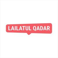 Lailatul Qadr Red Vector Callout Banner with Information on the Night of Power in Ramadan