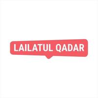 Lailatul Qadr Red Vector Callout Banner with Information on the Night of Power in Ramadan