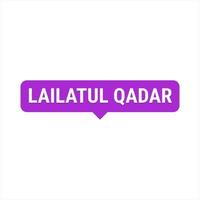 Lailatul Qadr Purple Vector Callout Banner with Information on the Night of Power in Ramadan