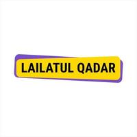 lailatul qadr amarillo vector gritar bandera con información en el noche de poder en Ramadán