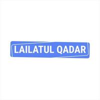 Lailatul Qadr Blue Vector Callout Banner with Information on the Night of Power in Ramadan