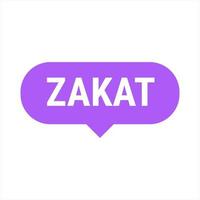 Zakat Explained Purple Vector Callout Banner with Information on Giving to Charity During Ramadan