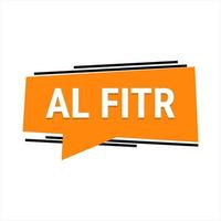 Eid Al-Fitr Countdown Orange Vector Callout Banner with Days Left Until Celebration