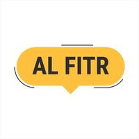 Eid Al-Fitr Countdown Orange Vector Callout Banner with Days Left Until Celebration