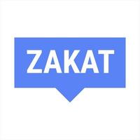 zakat explicado azul vector gritar bandera con información en dando a caridad durante Ramadán