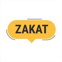 Zakat Explained Orange Vector Callout Banner with Information on Giving to Charity During Ramadan