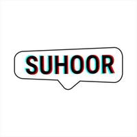 Suhoor Essentials Tips and Tricks for a Healthy Ramadan. White Vector Callout Banner