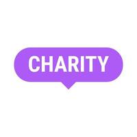 Charity and Generosity Purple Vector Callout Banner with Reminder to Give During Ramadan