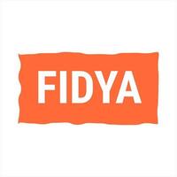 Fidya Orange Vector Callout Banner with Information on Donations and Seclusion During Ramadan