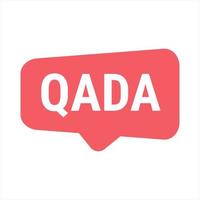 Qada Red Vector Callout Banner with Information on Making Up Missed Fast Days