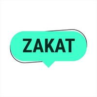 Zakat Explained turquoise Vector Callout Banner with Information on Giving to Charity During Ramadan
