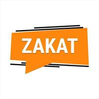 Zakat Explained Orange Vector Callout Banner with Information on Giving to Charity During Ramadan