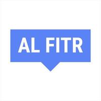 Eid Al-Fitr Countdown Blue Vector Callout Banner with Days Left Until Celebration