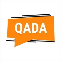 Qada Orange Vector Callout Banner with Information on Making Up Missed Fast Days