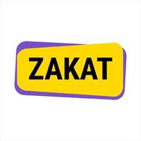 Zakat Explained Yellow Vector Callout Banner with Information on Giving to Charity During Ramadan