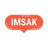 IMSAK Reminder Red Vector Callout Banner to Help You Start Your Fast on Time