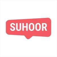 Suhoor Essentials Tips and Tricks for a Healthy Ramadan. Red Vector Callout Banner