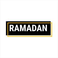 Ramadan Kareem Black Vector Callout Banner with Moon and Arabic Typography