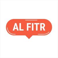 Eid Al-Fitr Countdown Red Vector Callout Banner with Days Left Until Celebration