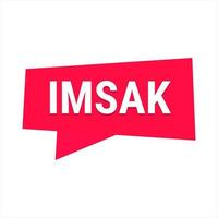 IMSAK Reminder Red Vector Callout Banner to Help You Start Your Fast on Time