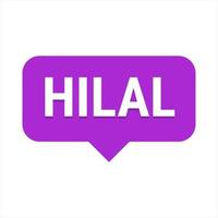 Hilal Sighting Purple Vector Callout Banner with Information on the Crescent Moon