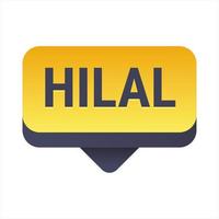 Hilal Sighting Yellow Vector Callout Banner with Information on the Crescent Moon