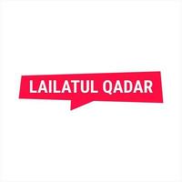 lailatul qadr rojo vector gritar bandera con información en el noche de poder en Ramadán
