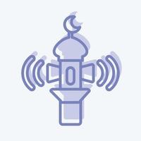 Icon Adhan Call. related to Eid Al Adha symbol. Two Tone Style. simple design editable. simple illustration vector