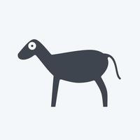 Icon Goat. related to Eid Al Adha symbol. glyph style. simple design editable. simple illustration vector