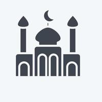 Icon Mosque. related to Eid Al Adha symbol. glyph style. simple design editable. simple illustration vector