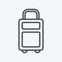 Icon Suitcase. related to Eid Al Adha symbol. Line Style. simple design editable. simple illustration vector