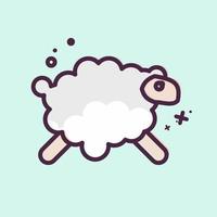 Icon Sheep. related to Eid Al Adha symbol. MBE Style. simple design editable. simple illustration vector