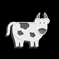 Icon Cow. related to Eid Al Adha symbol. Glossy Style. simple design editable. simple illustration vector