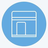 Icon Kaaba. related to Eid Al Adha symbol. Blue Eyes Style. simple design editable. simple illustration vector