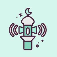 Icon Adhan Call. related to Eid Al Adha symbol. MBE Style. simple design editable. simple illustration vector