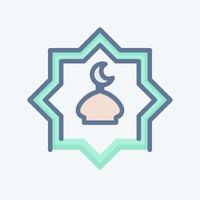 Icon Rub El Harb. related to Eid Al Adha symbol. Doodle Style. simple design editable. simple illustration vector