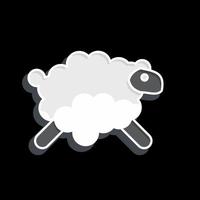 Icon Sheep. related to Eid Al Adha symbol. Glossy Style. simple design editable. simple illustration vector