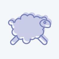 Icon Sheep. related to Eid Al Adha symbol. Two Tone Style. simple design editable. simple illustration vector