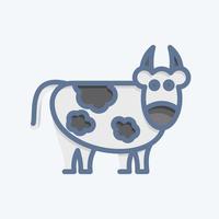 Icon Cow. related to Eid Al Adha symbol. Doodle Style. simple design editable. simple illustration vector