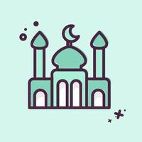 Icon Mosque. related to Eid Al Adha symbol. MBE Style. simple design editable. simple illustration vector