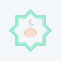 Icon Rub El Harb. related to Eid Al Adha symbol. Flat Style. simple design editable. simple illustration vector
